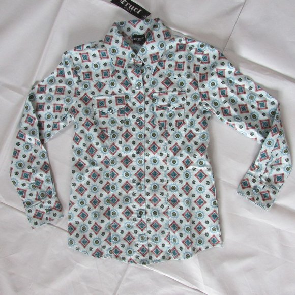 Cruel Girl Long Sleeved Shirt - Pink Pearl Snap (CTW7383010)